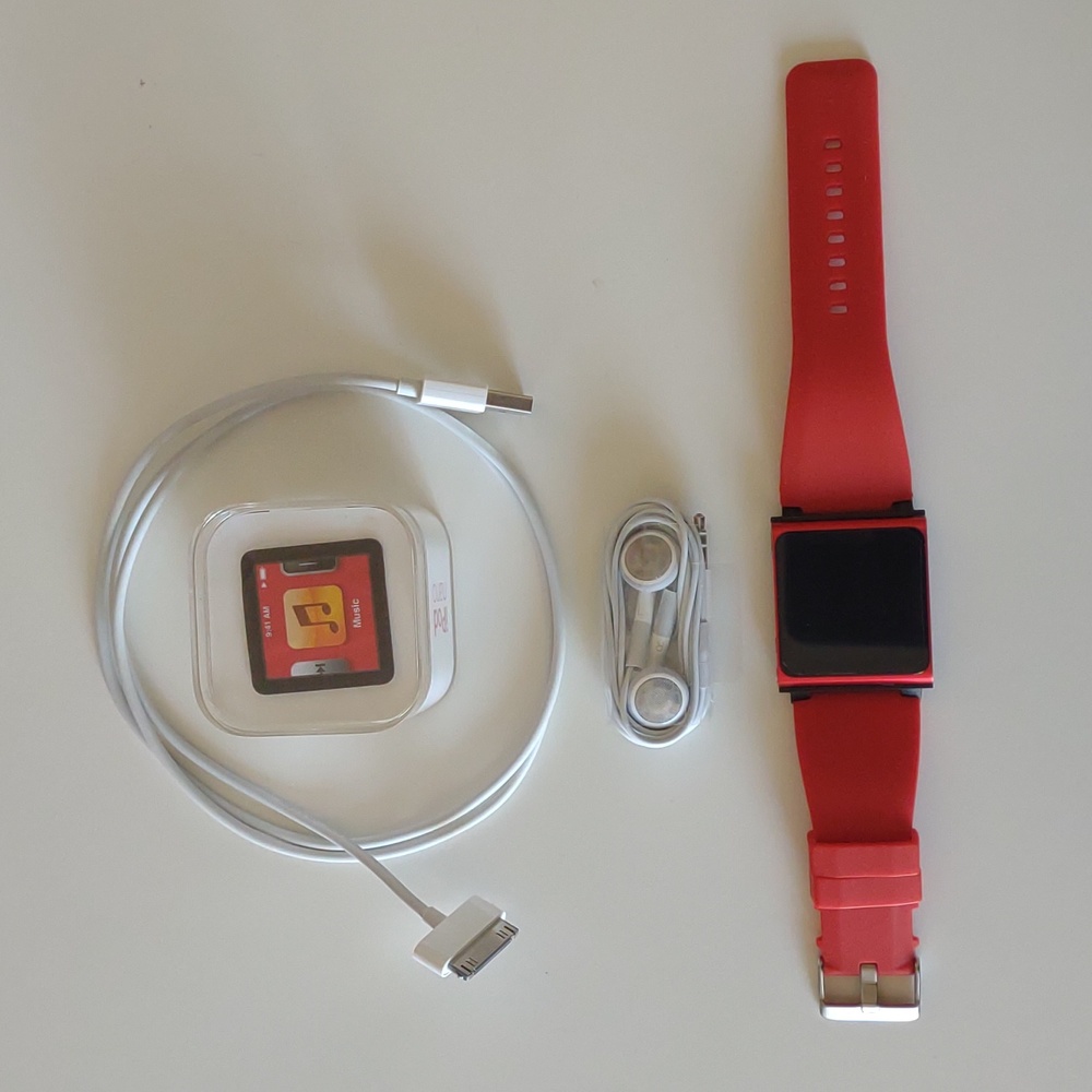Apple iPod Nano Touch Special Edition RED with watch band.